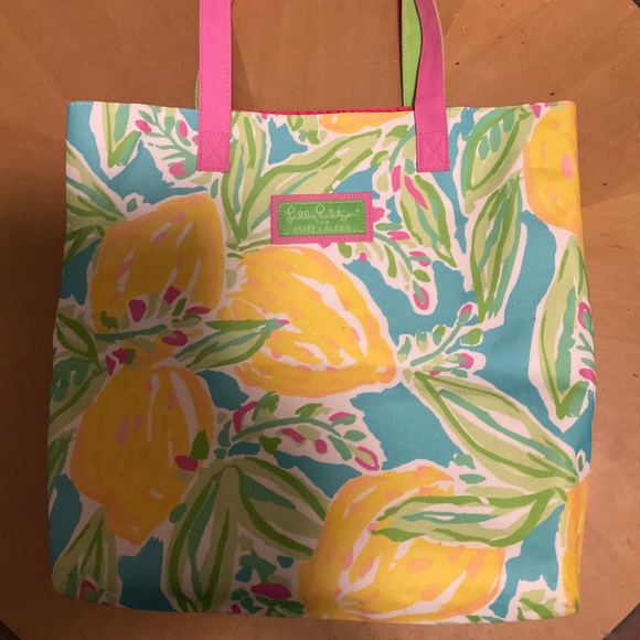 Lilly Pulitzer x Estée Lauder Lemons 🍋 Tote bag - Picture 1 of 9